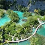 plitvice lakes arial view