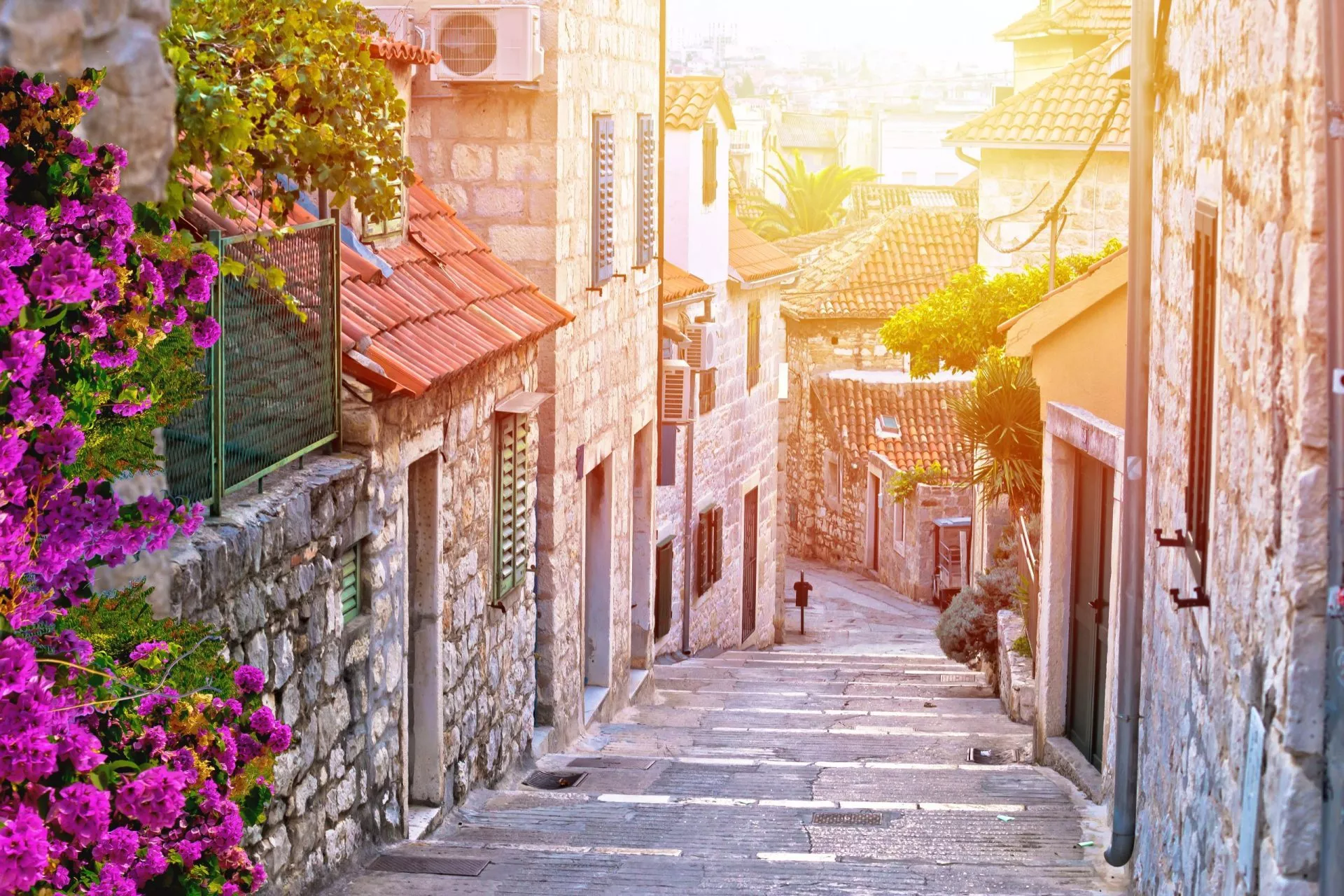 split old town sunset