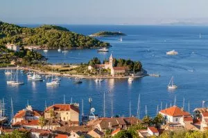 vis town franciscan monastery and harbor vis island croatia stockpack adobe stock x